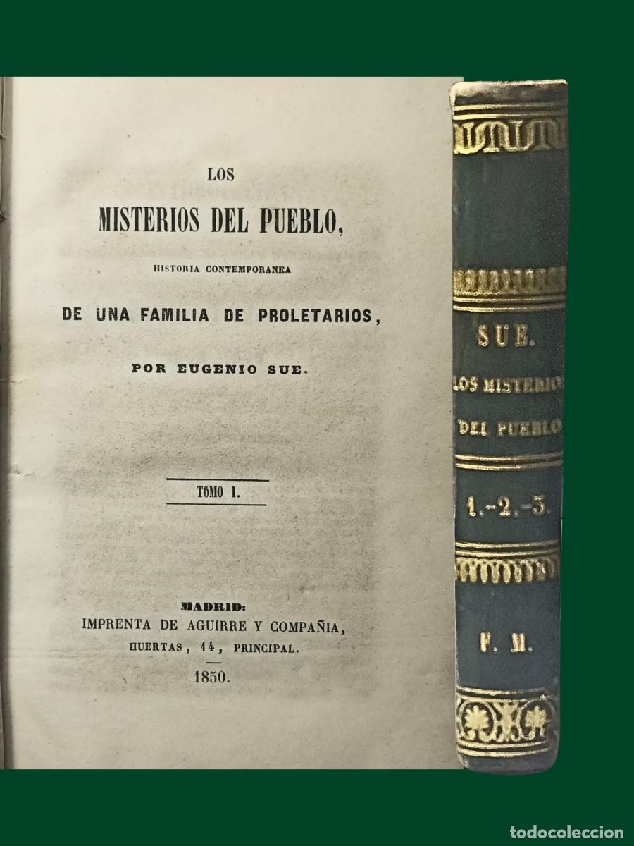 Livres anciens: LOS MISTERIOS DEL PUEBLO. Eugenio Su&eacute;. TOMOS 1, 2 y 3. 1850