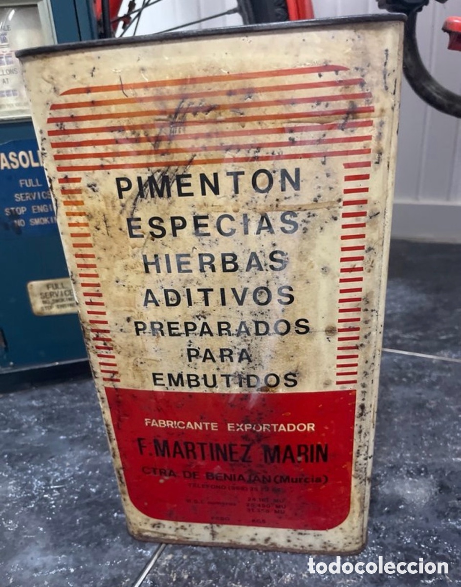 Libros antiguos: Lata de piment&oacute;n Mari-Paz - Foto 4