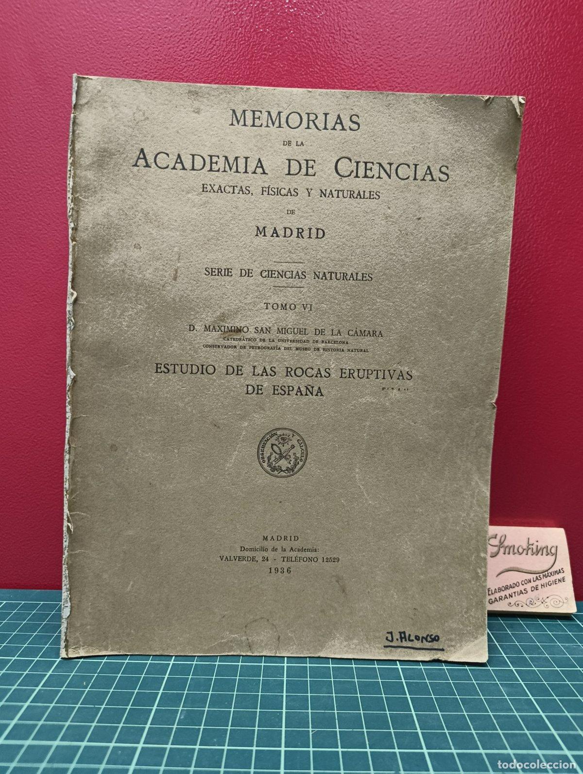 Livros antigos: Estudio de las rocas eruptivas de Espa&ntilde;a 1936 - San Miguel de la C&aacute;mara