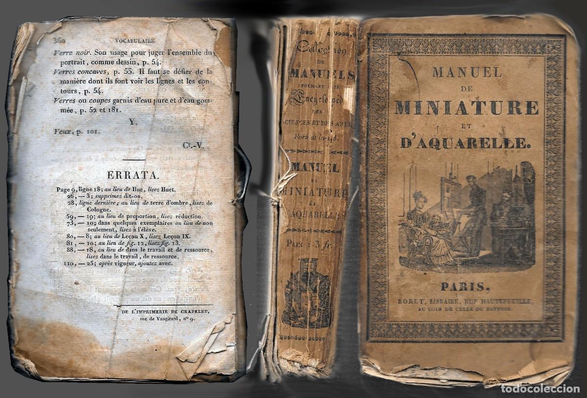 Libros antiguos: MANUEL DE MINIATURE ET D'AQUARELLE - A-DIyPI-389