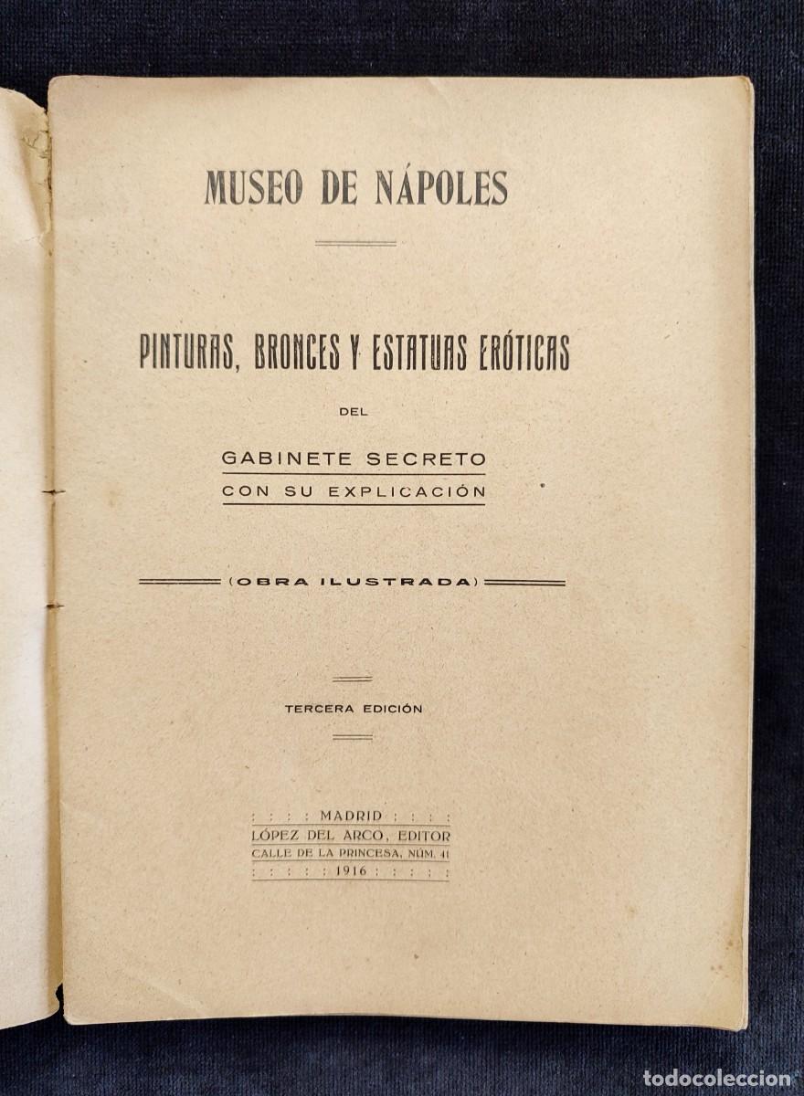 Old books: MUSEO DE N&Aacute;POLES. IDOLATR&Iacute;A DE LOS &Oacute;RGANOS SEXUALES. GABINETE SECRETO. 3&ordf; ED. L&Oacute;PEZ DE ARCO, 1916