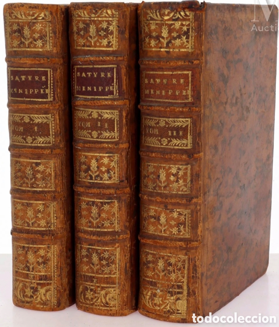 Libri antichi: LE ROY/PASSERAT Satyre M&eacute;nipp&eacute;e Catholicon d'Espagne 1726 Ratisbonne 3 vols in-12 frontispicio 10 fi
