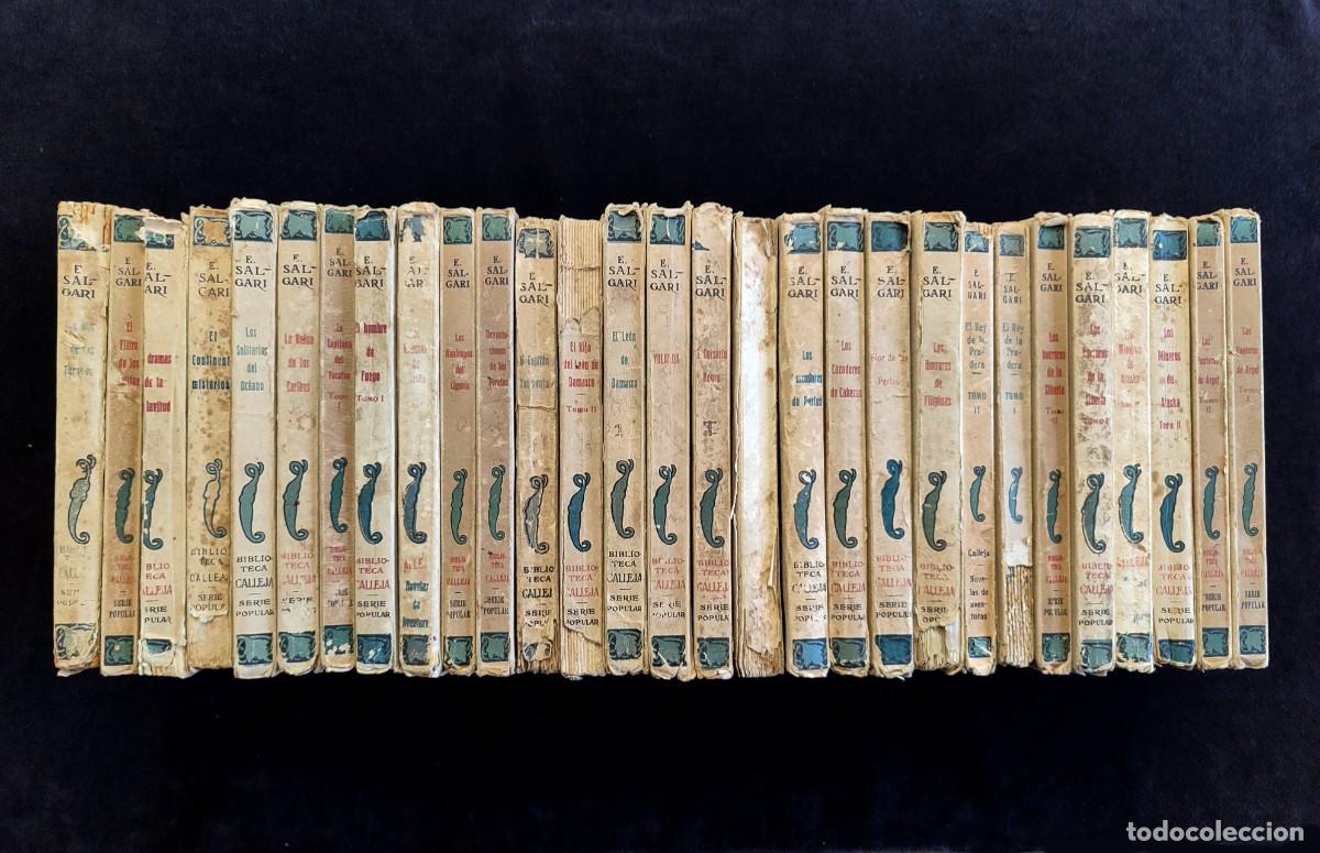 Libros antiguos: LOTE 29 NOVELAS DE AVENTURAS EMILIO SALGARI. ED. SATURNINO CALLEJA, A&Ntilde;OS 1910-20