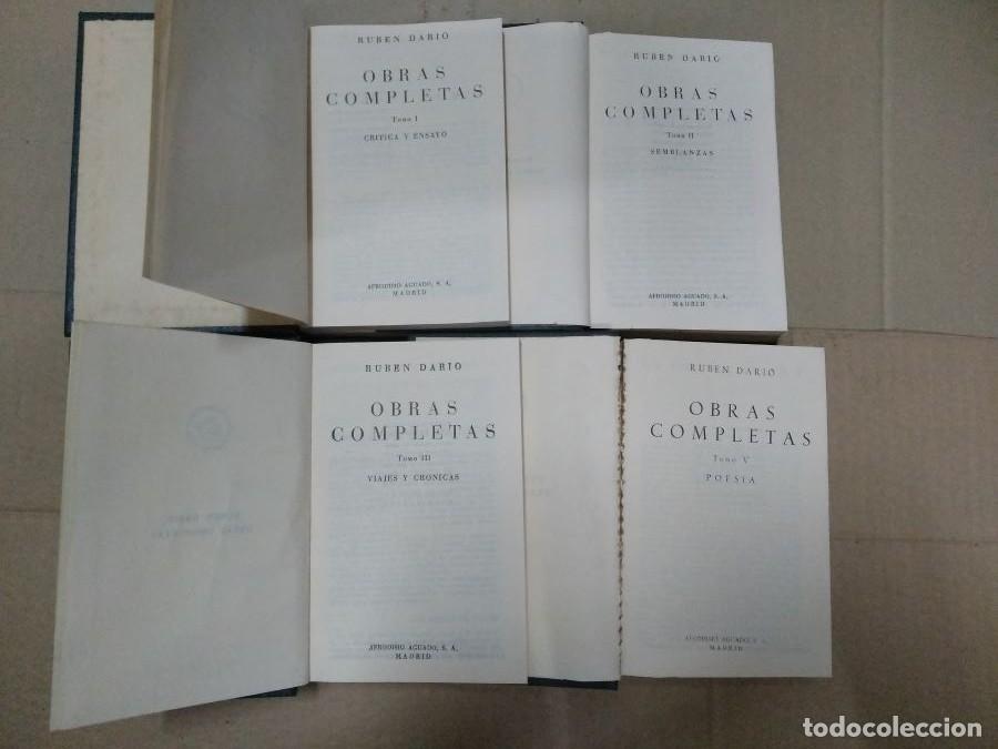 Old books: OBRAS COMPLETAS DE RUBEN DARIO, 4 tomos, viajes y cronicas I, semblanzas II, poesia III, rr