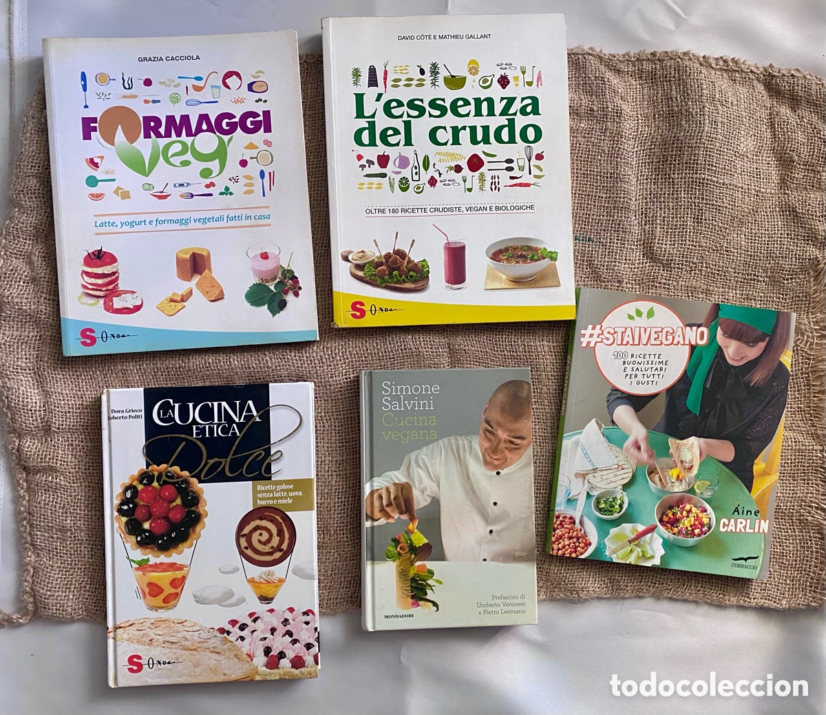 Libri antichi: 5 libros de recetas de cocina vegana , en italiano