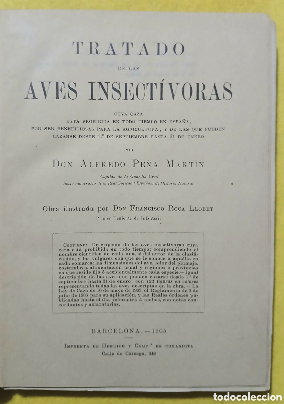Libros antiguos: Tratado de las aves insectivoras - Foto 3