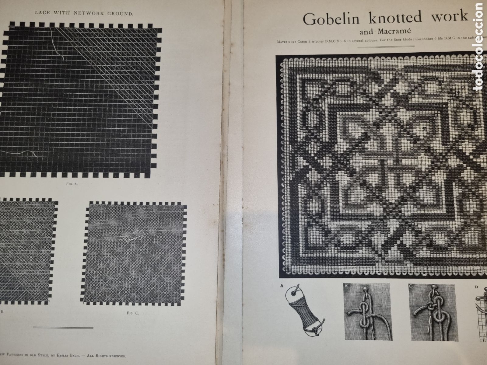 Libros antiguos: New patterns in old style by Emilie Bach. First Part. - Foto 6