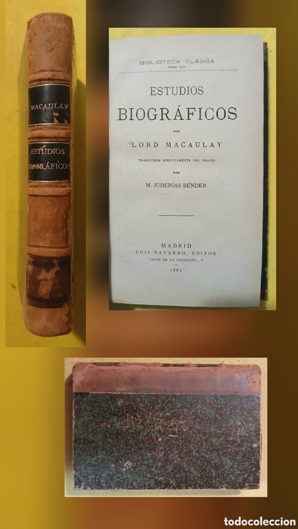 Libri antichi: Estudios biogr&agrave;ficos por Lord Macaulay