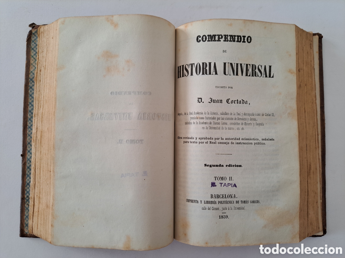 Libros antiguos: COMPENDIO DE HISTORIA UNIVERSAL - COMPLETA - J. CORTADA - 1859 - Foto 6