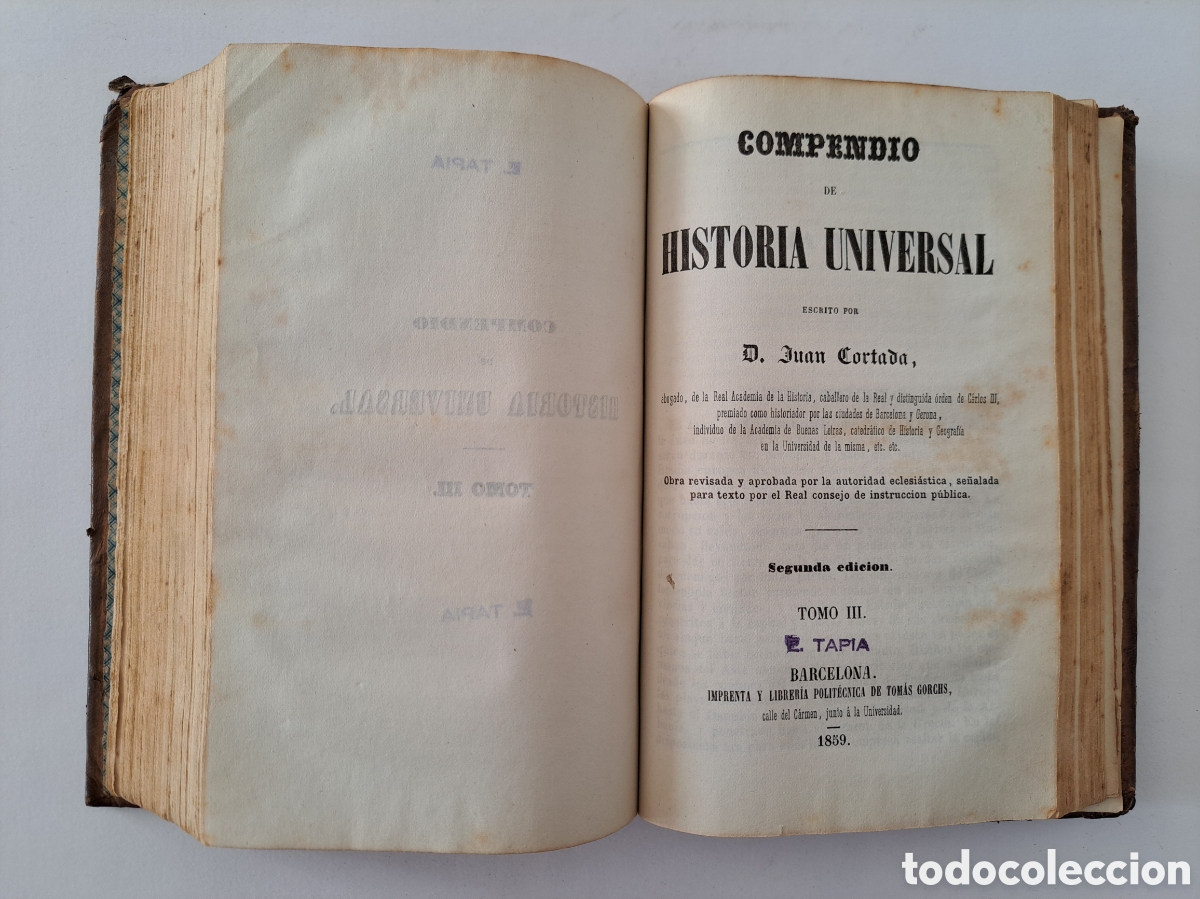 Libros antiguos: COMPENDIO DE HISTORIA UNIVERSAL - COMPLETA - J. CORTADA - 1859 - Foto 7