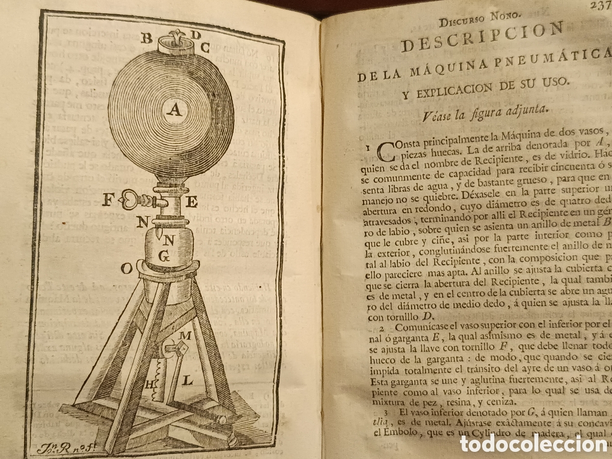 Libros antiguos: FEIJOO. TEATRO CR&Iacute;TICO UNIVERSAL TOMO QUINTO (V). GRABADO CIENT&Iacute;FICO. SIGLO XVIII.