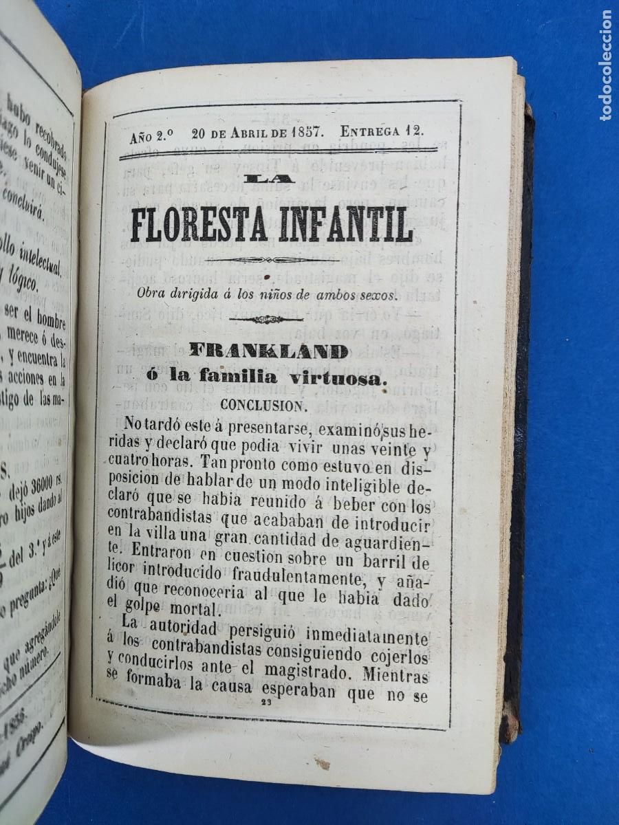Libros antiguos: LA FLORESTA INFANTIL / 1855. VARIOS NUMEROS - Foto 6