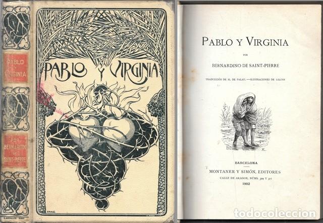 Libros antiguos: PABLO Y VIRGINIA POR BERNARDINO DE SAINT-PIERRE - A-MOySI-156
