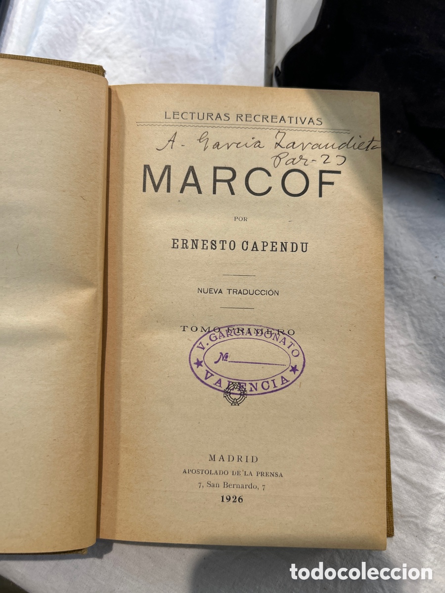 Libros antiguos: MARCOF POR ERNESTO CAPENDU 1926 - Foto 1