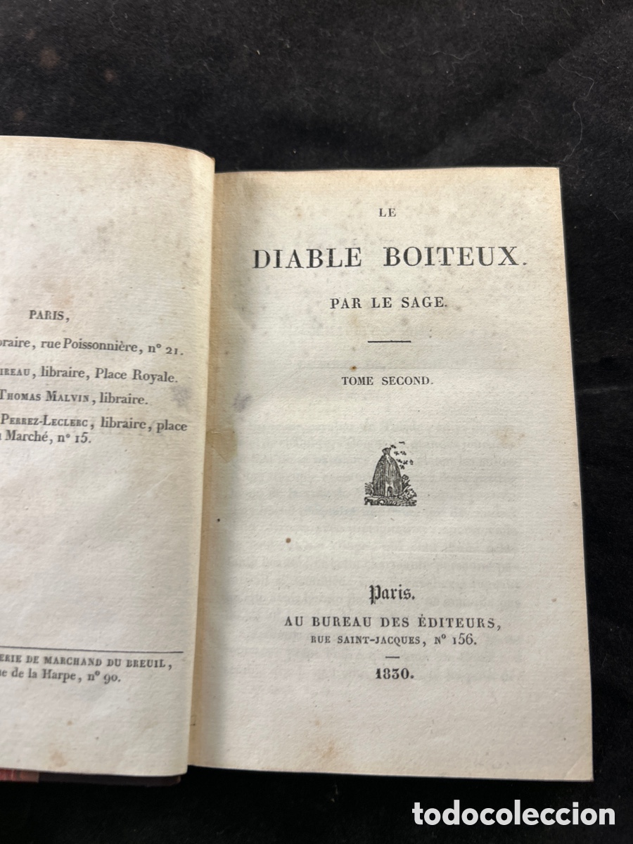 Libros antiguos: LE DIABLE BOITEUX PAR LE SAGE 1830 - Foto 2