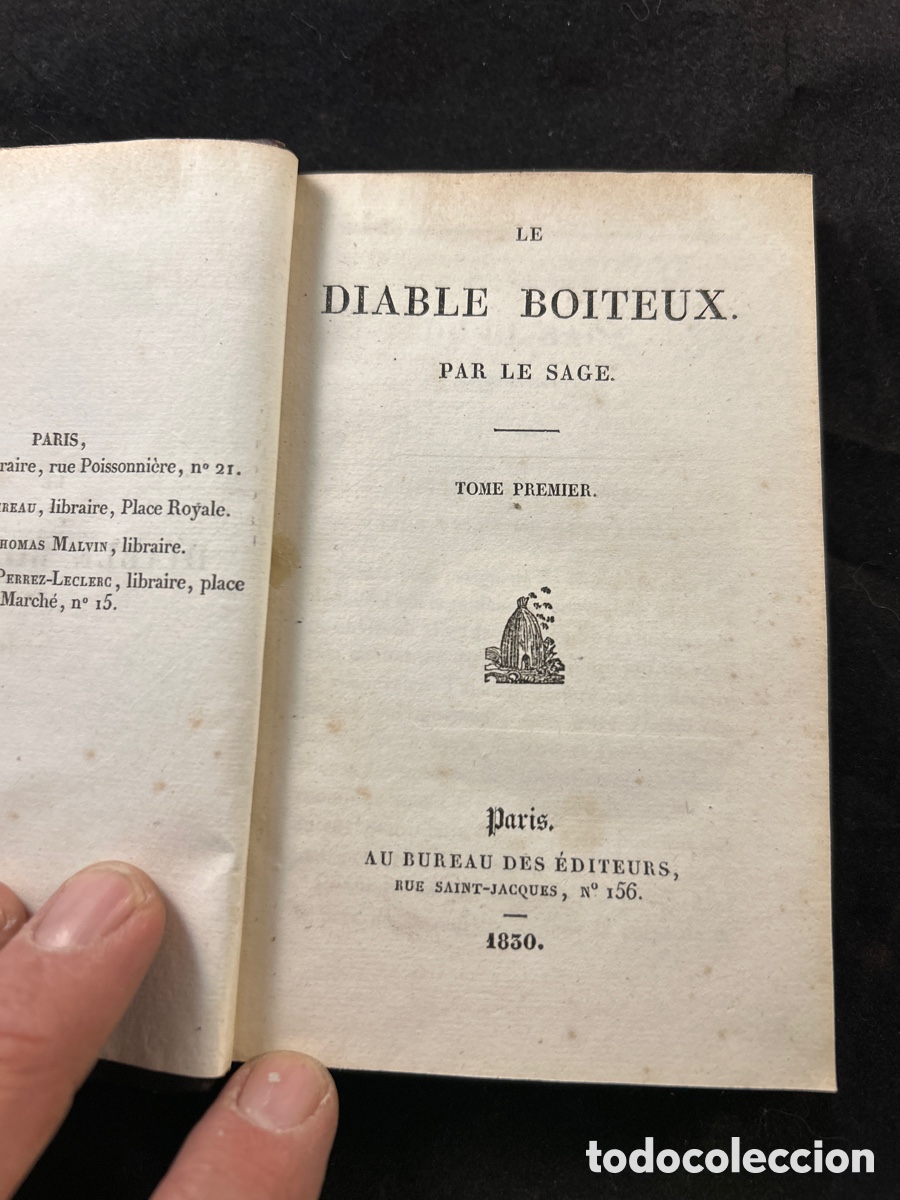 Libros antiguos: LE DIABLE BOITEUX PAR LE SAGE 1830