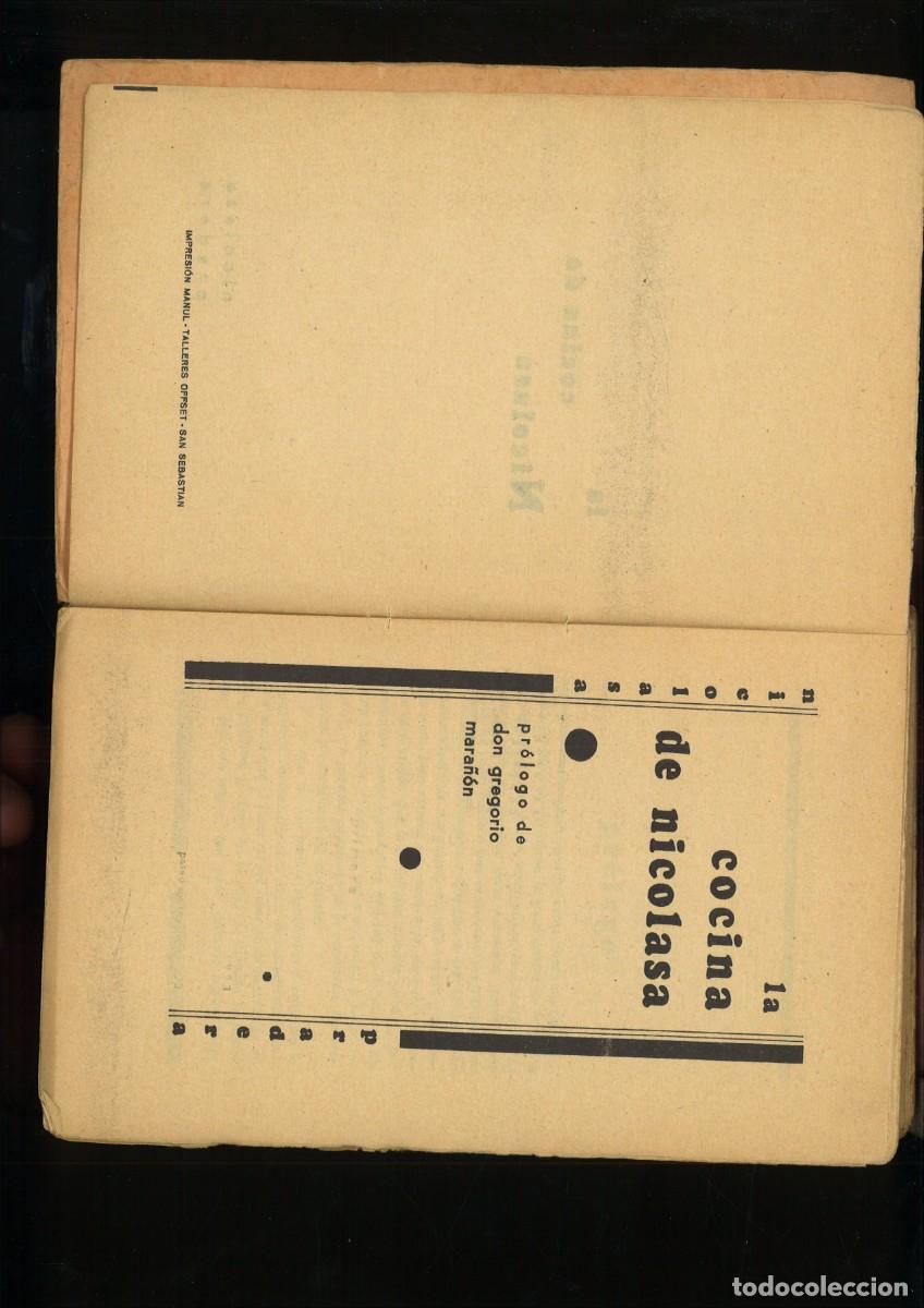 Libros antiguos: LA COCINA DE NICOLASA. N. Pradera - Foto 2