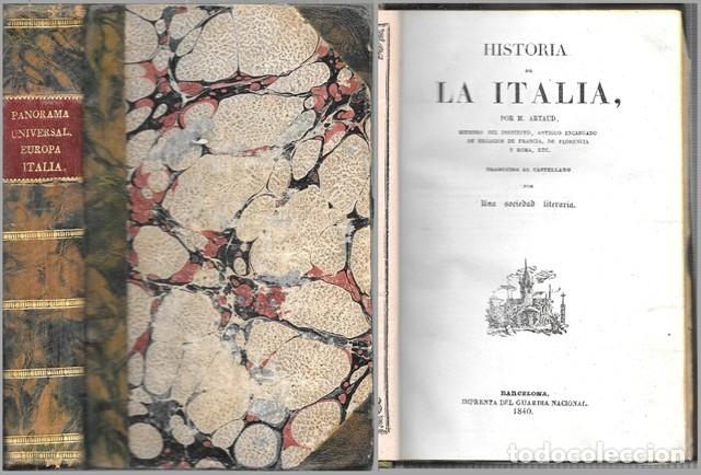 Libros antiguos: HISTORIA DE LA ITALIA - ARTAUD, M. - A-H-2158