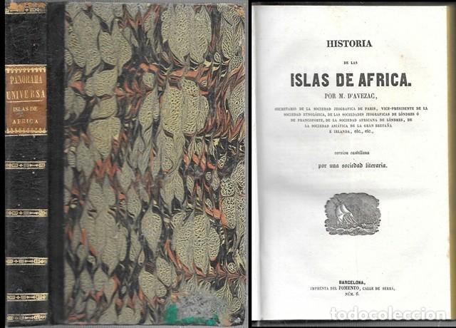 Libros antiguos: HISTORIA DE LAS ISLAS DE AFRICA - D'AVEZAC, M.- A-H-2159