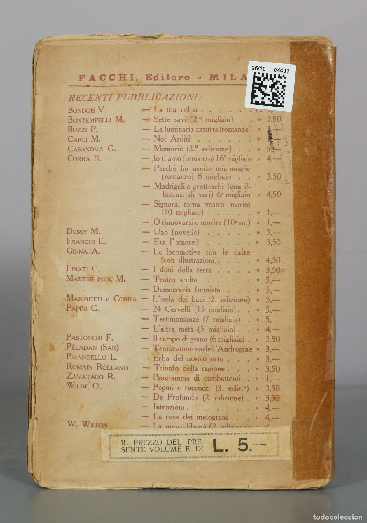 Libros antiguos: Berecche e la guerra - L. Pirandello - Facchi Editore 1919 - Foto 4