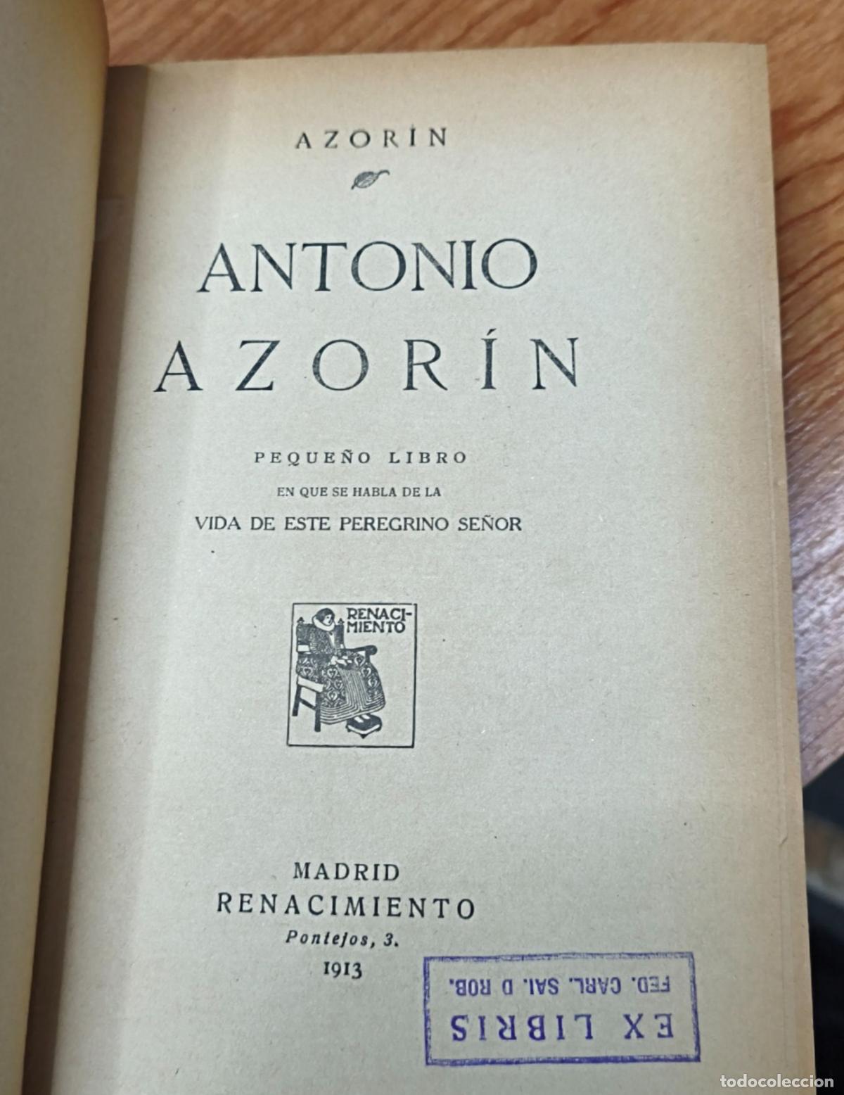 Libros antiguos: Antonio Azor&iacute;n - Azor&iacute;n - Renacimiento - Foto 3