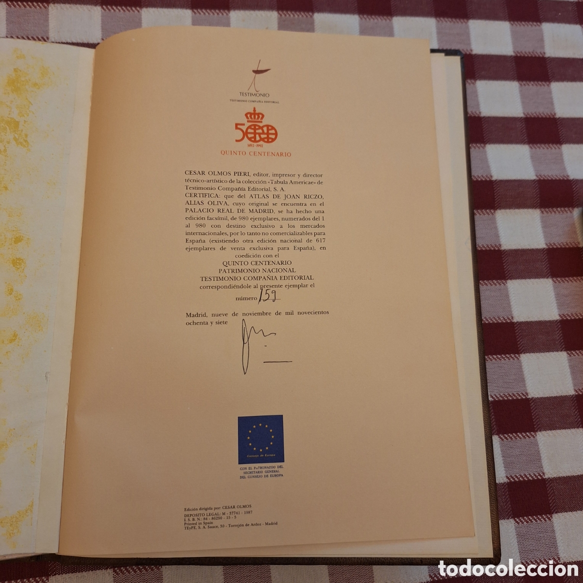 Libros antiguos: facs&iacute;mil del Atlas de Oliva - Foto 2