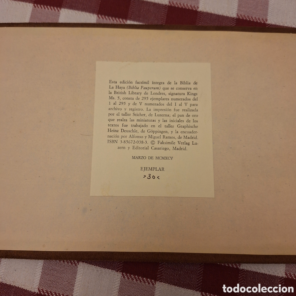 Libros antiguos: facs&iacute;mil de la Biblia de La Haya - Foto 4