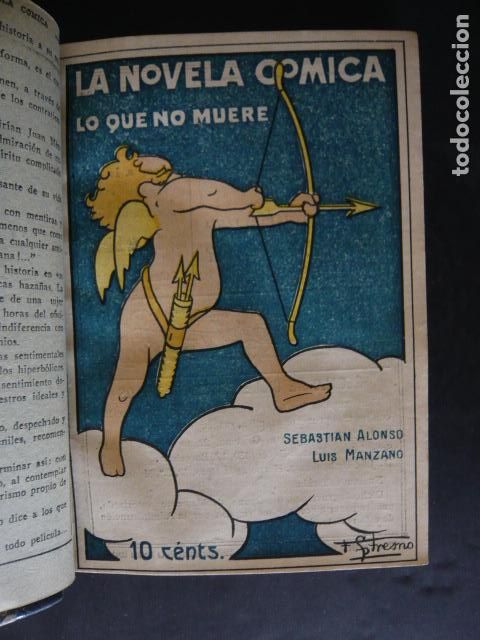Libros antiguos: LA REVISTA COMICA TOMO ENCUADERNADO EN HOLANDESA, COMPENDIO A&Ntilde;O 1917