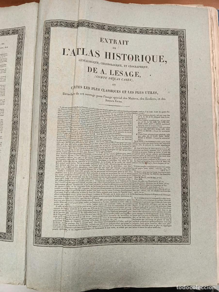 Libros antiguos: Extrait de l&rsquo;Atlas historique, g&eacute;n&eacute;alogique, chronologique, et g&eacute;ographique. Lesage, A. (Casas).