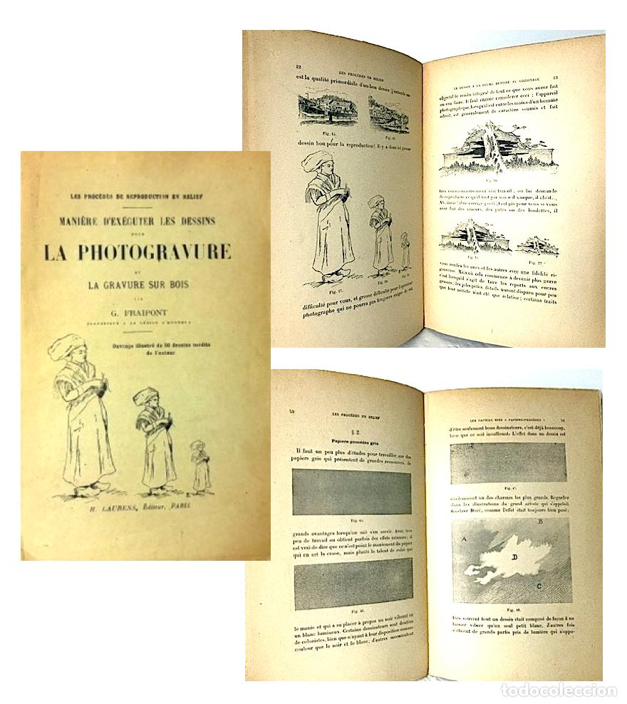 Libros antiguos: Fotograbado y Grabado en madera (Le Photogravure et le Gravure sur Bois, Fraipont. 1921