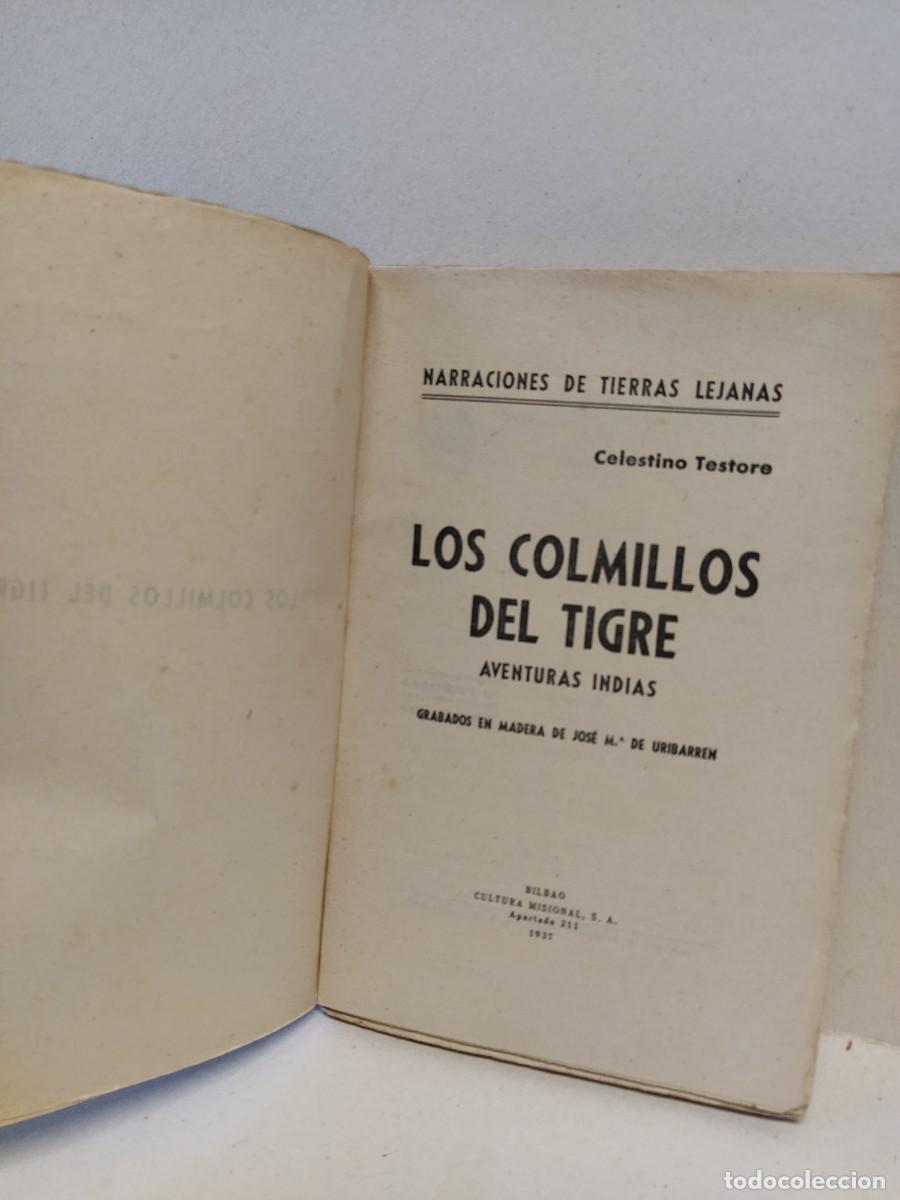 Libros antiguos: Celestino Testore - Los colmillos del tigre - Foto 2