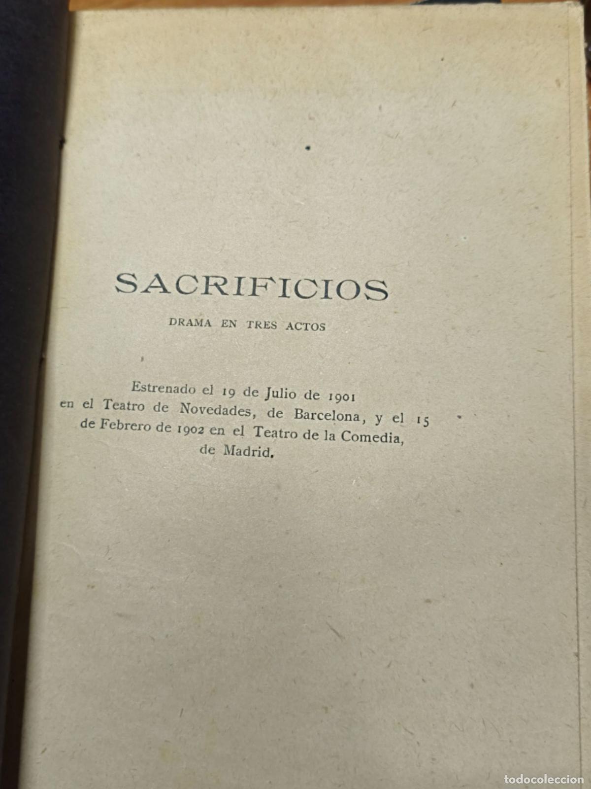 Libros antiguos: Sacrificios - Drama en tres actos - Foto 2