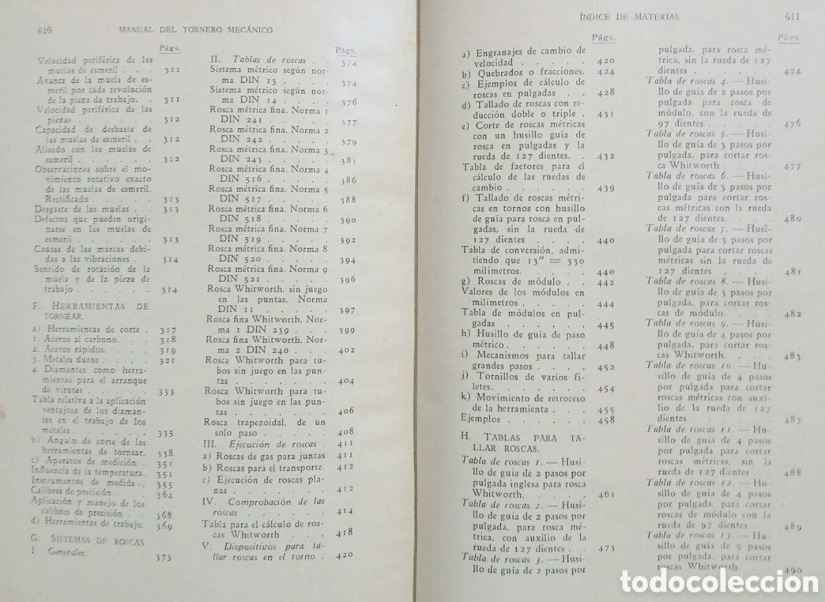 Libros antiguos: Manual moderno del tornero mec&aacute;nico - Foto 6