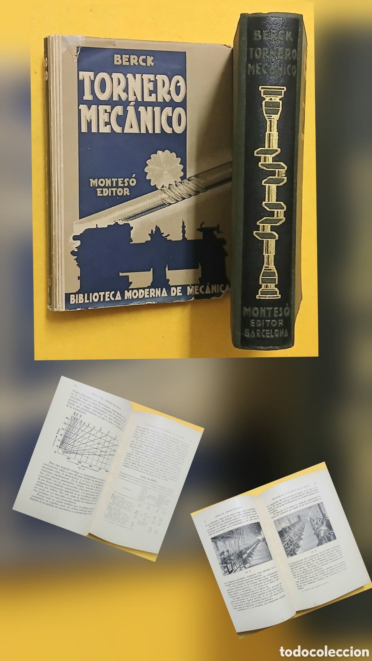 Libros antiguos: Manual moderno del tornero mec&aacute;nico