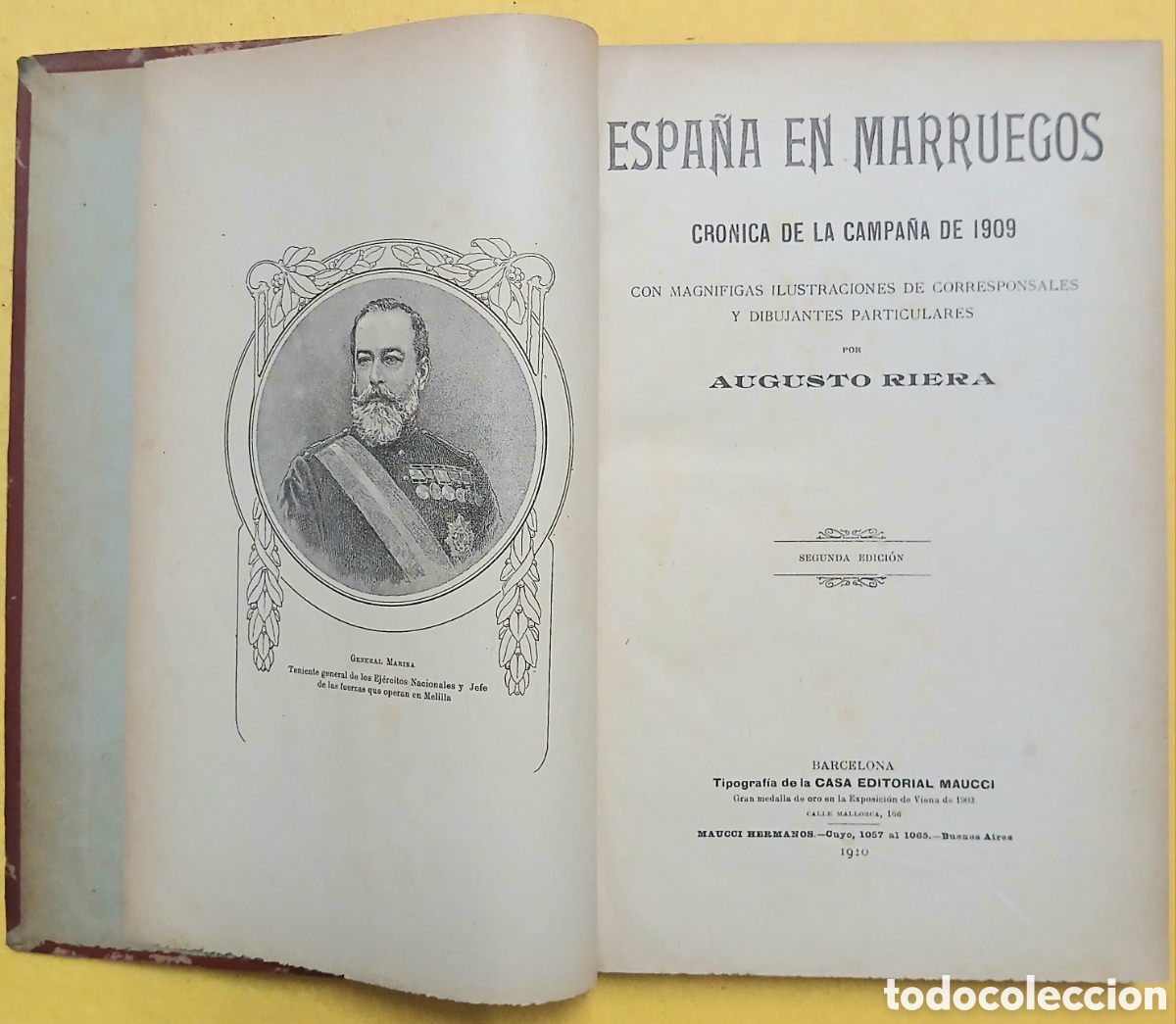 Libros antiguos: Espa&ntilde;a en Marruecos, Augusto Riera - Foto 2