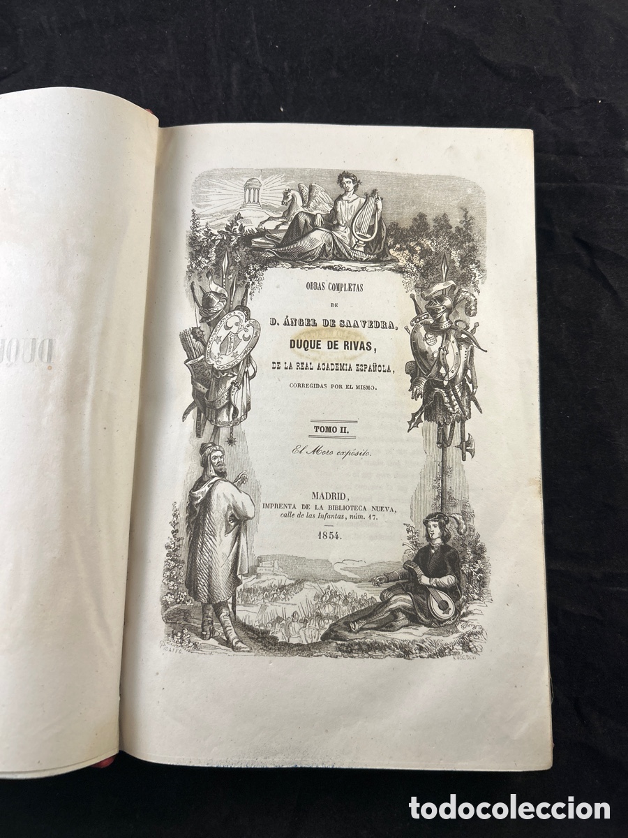 Libros antiguos: EL MORO EXP&Oacute;SITO Duque de Rivas