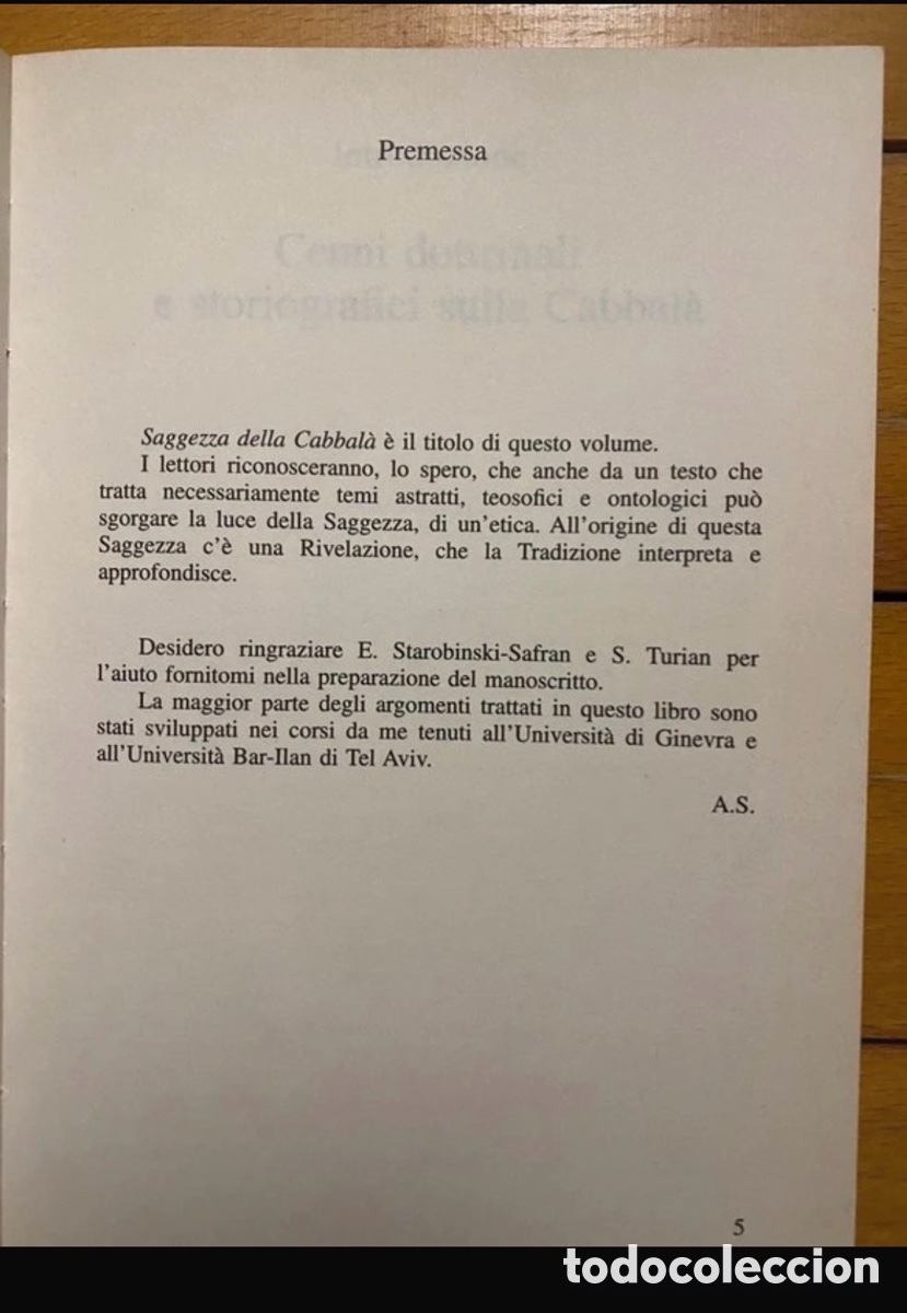 Libros antiguos: Saggezza della Cabbal&agrave; - Alexandre Safran - Foto 4