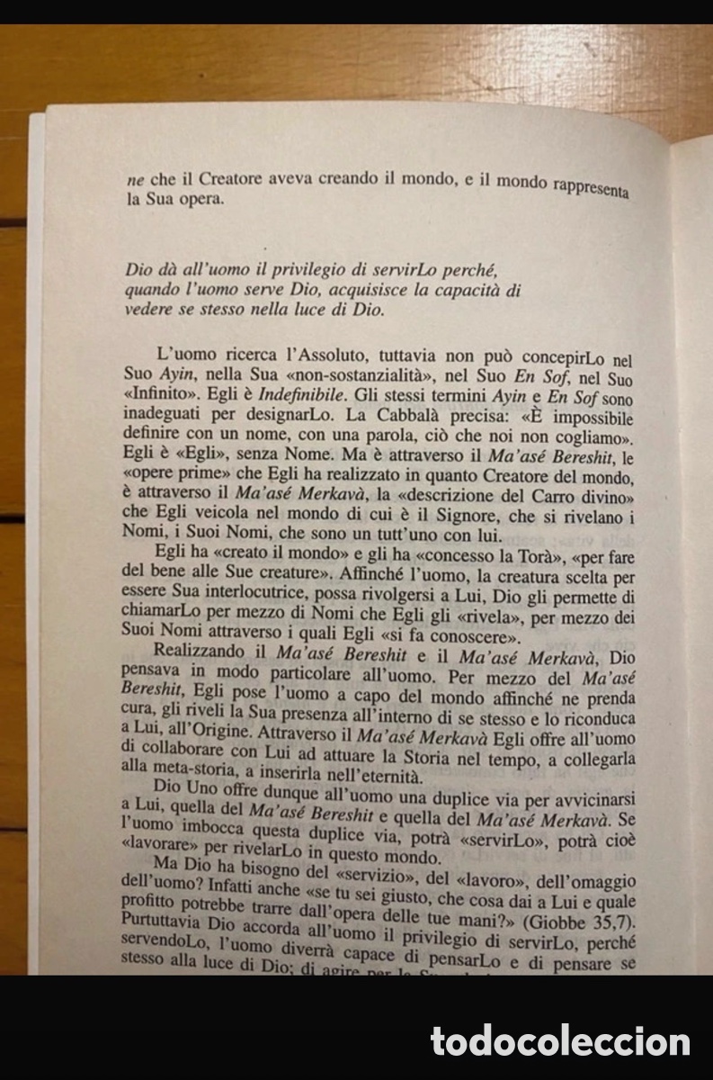 Libros antiguos: Saggezza della Cabbal&agrave; - Alexandre Safran - Foto 7