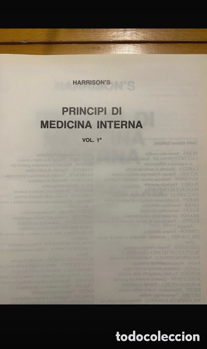 Libros antiguos: harrison principi di medicina interna - Foto 5