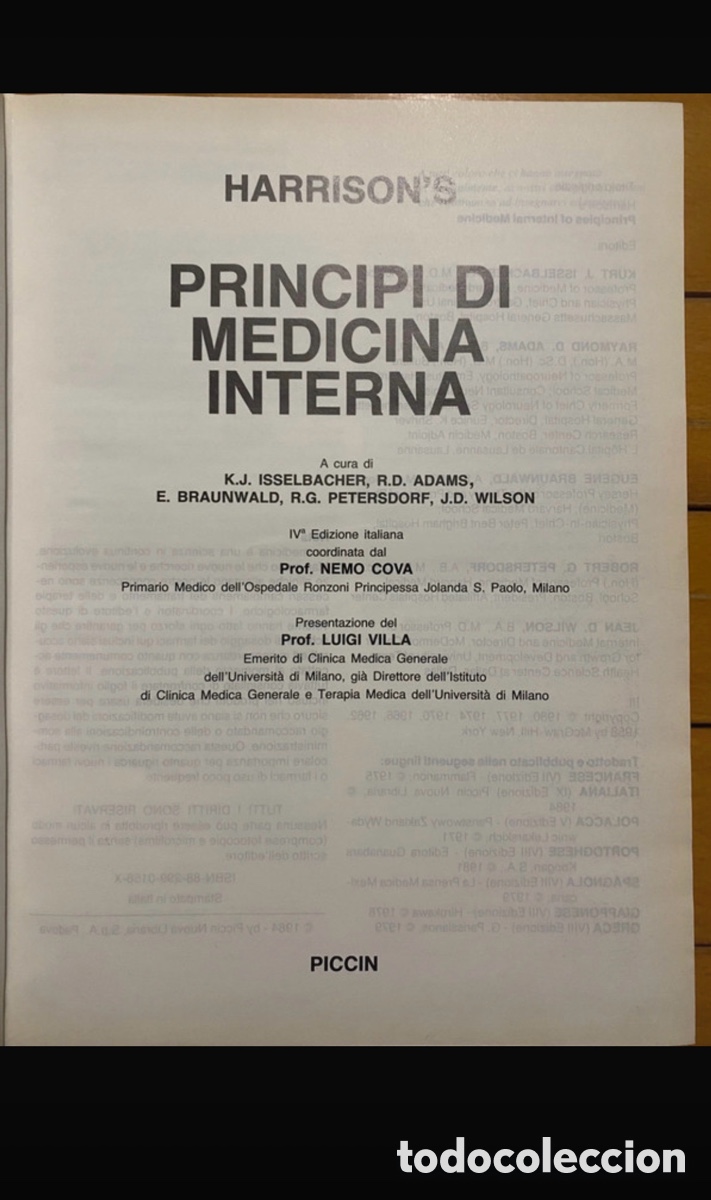 Libros antiguos: harrison principi di medicina interna - Foto 6