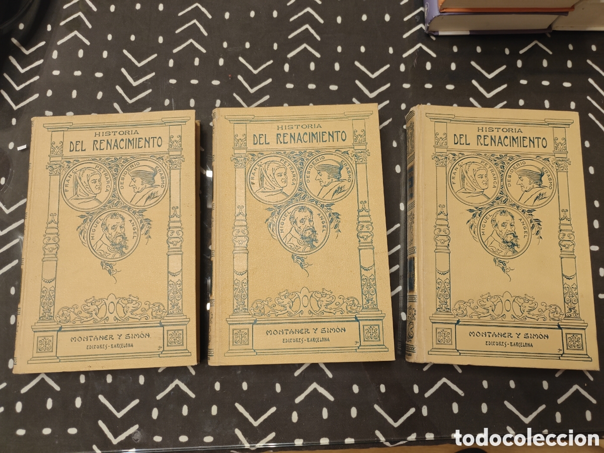 Libros antiguos: Historia del Renacimiento &ndash; Jos&eacute; P&eacute;rez Herv&aacute;s &ndash; 3 tomos completos &ndash; Montaner y Sim&oacute;n, 1916