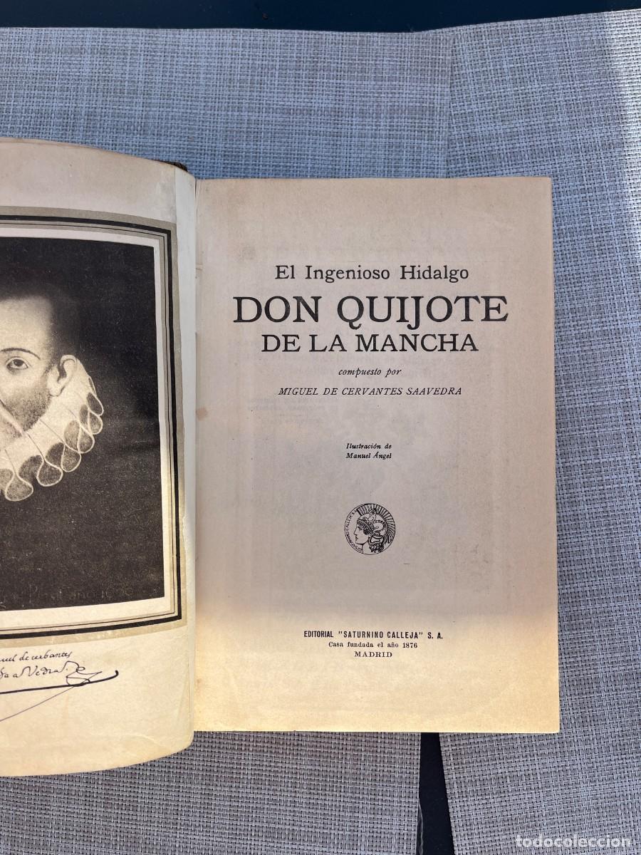 Libros antiguos: El ingenioso hidalgo Don Quijote de la Mancha - Miguel de Cervantes Saavedra