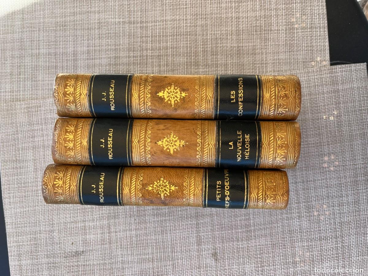 Libros antiguos: &OElig;uvres de Jean-Jacques Rousseau &mdash; 3 volumes