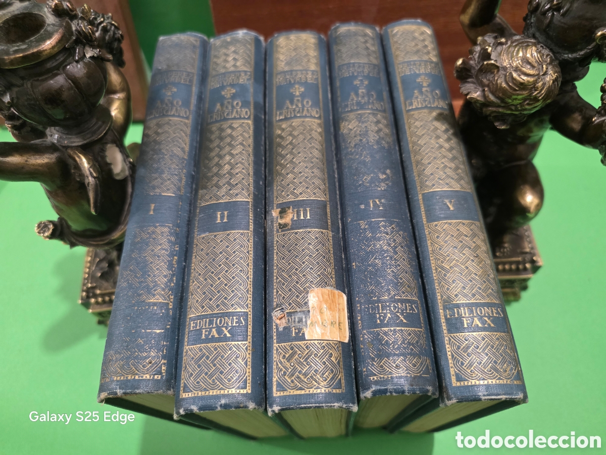 Libros antiguos: ANTIGUOS LIBROS...1933/34...&rdquo;&rdquo;A&Ntilde;O CRISTIANO&rdquo;&rdquo;...5 TOMOS... FRAY JUSTO PEREZ DE URBEL...EDICIONES FAX