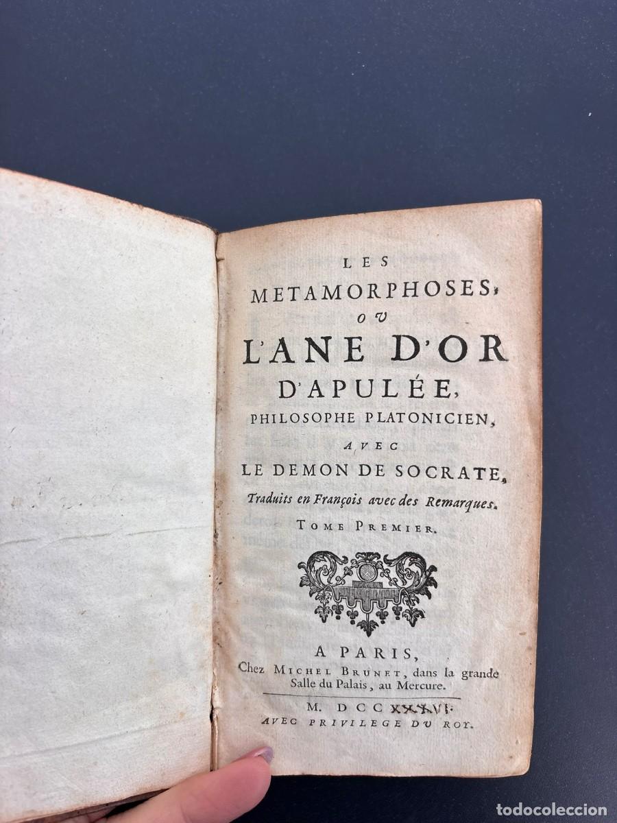 Libros antiguos: Les M&eacute;tamorphoses d'Apul&eacute;e - Apul&eacute;e