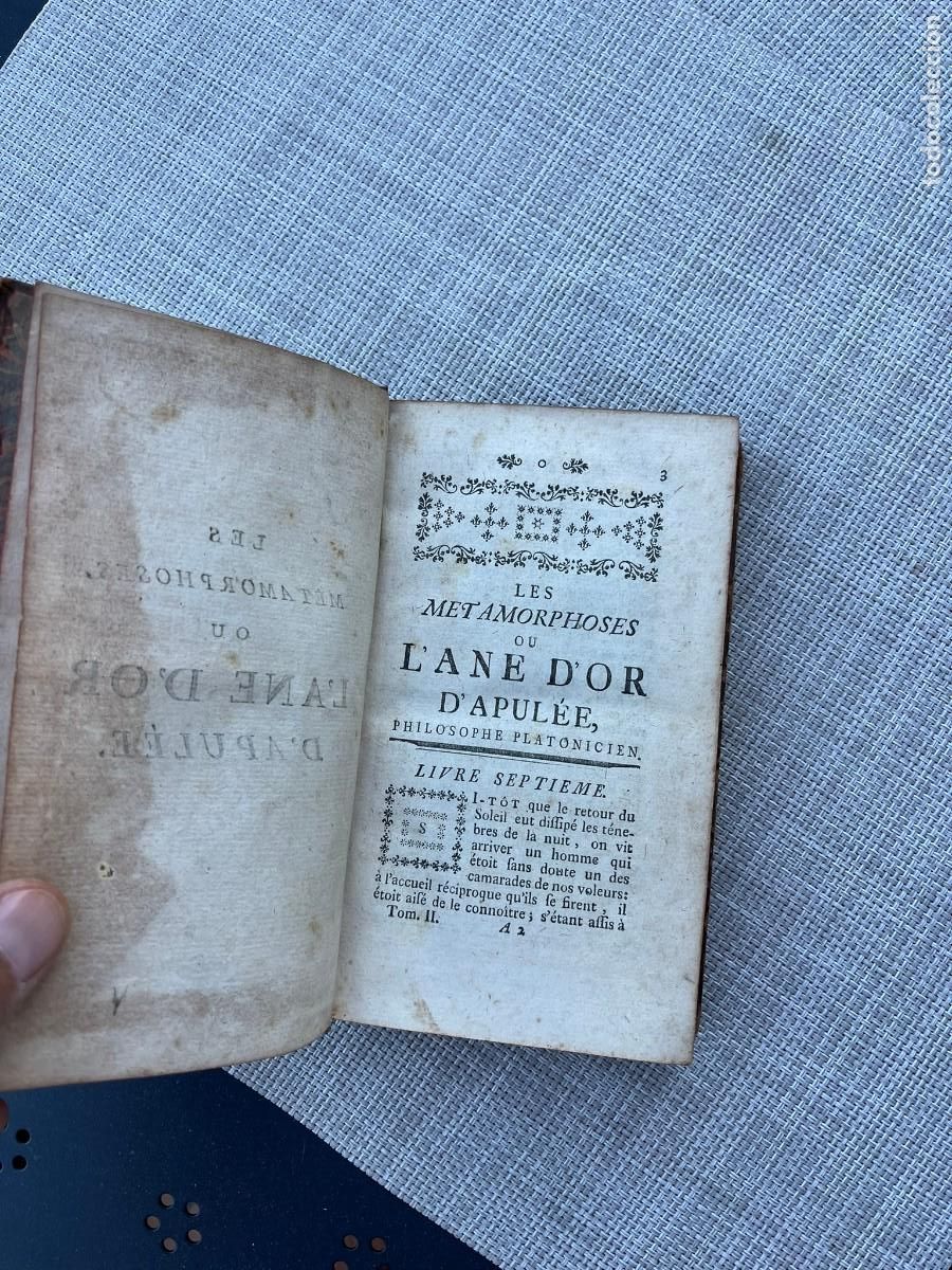 Libros antiguos: Les M&eacute;tamorphoses dApul&eacute;e - Apul&eacute;e - Foto 3