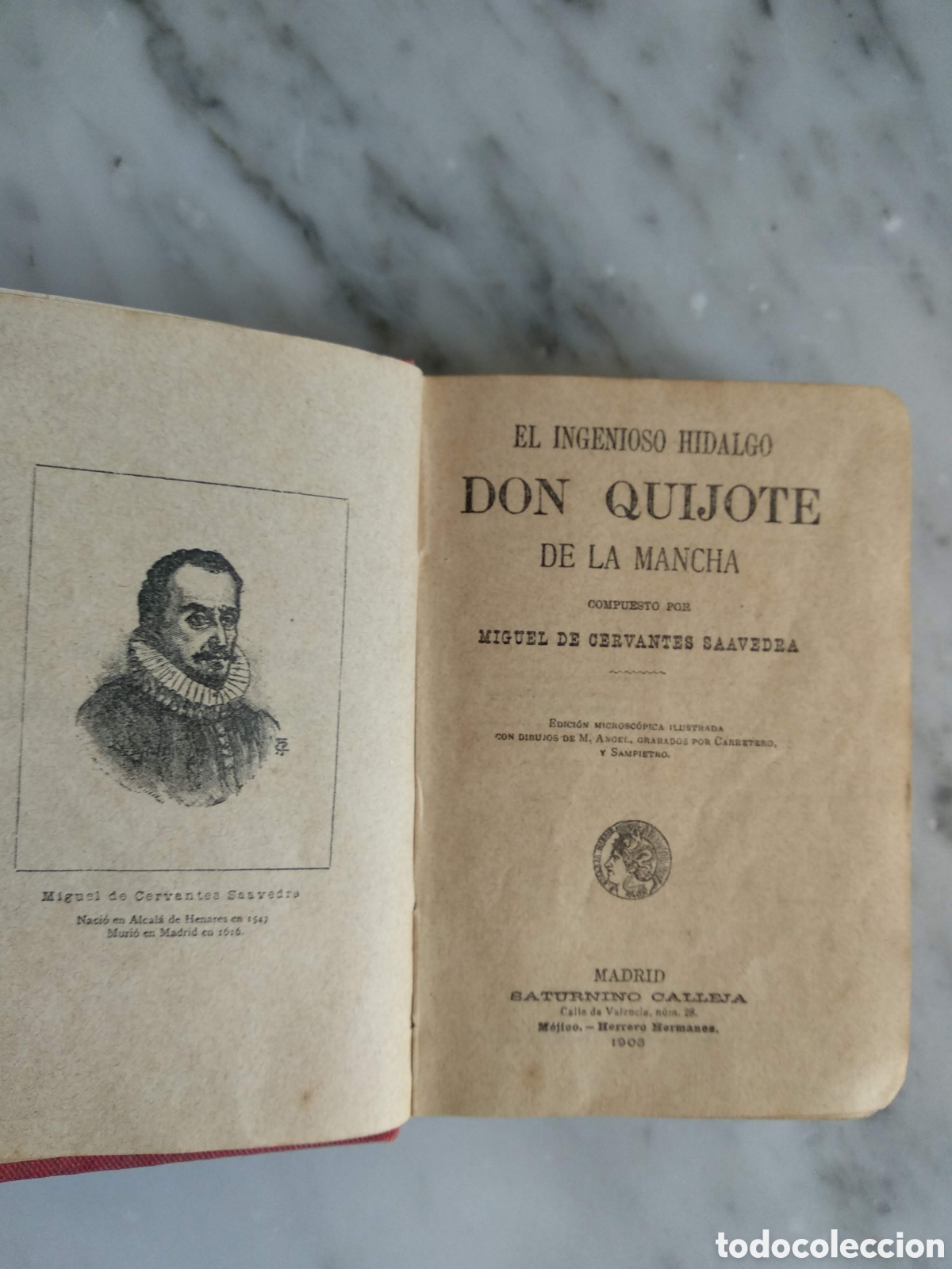 Libros antiguos: Quijote en miniatura, edici&oacute;n de 1903 - Foto 5