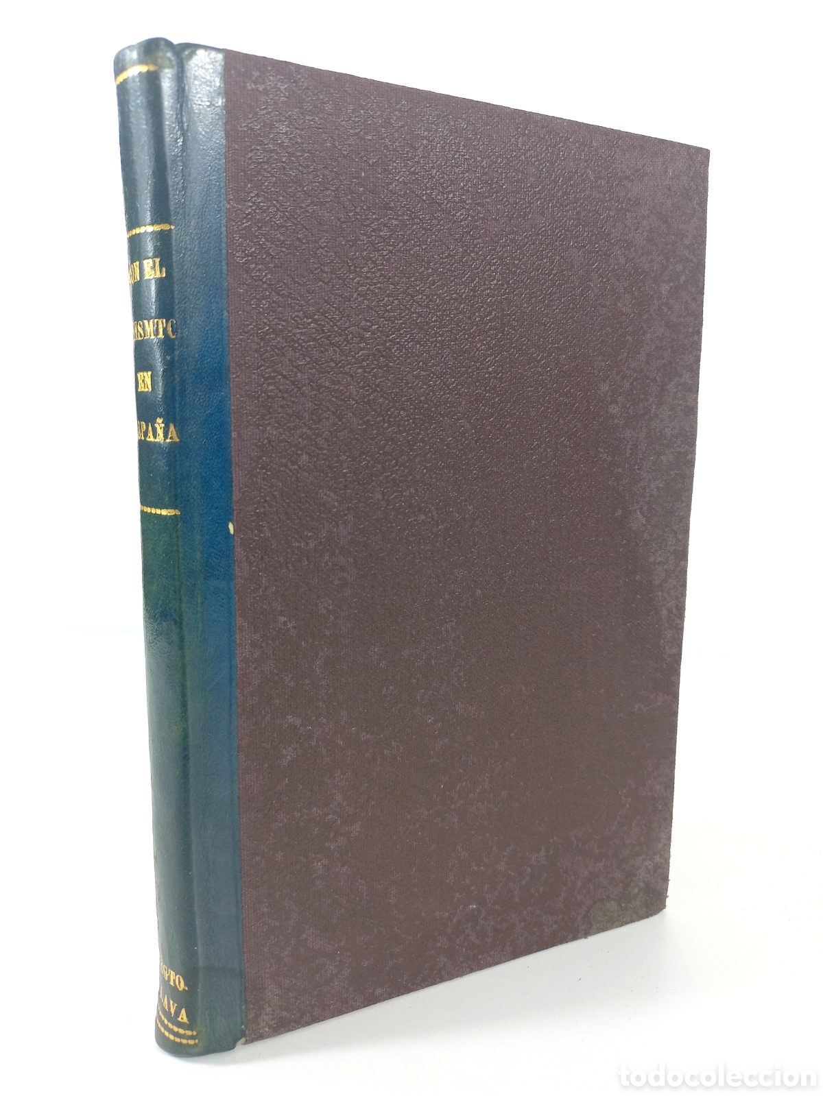 Libros antiguos: Con el pensamiento en Espa&ntilde;a. Gim&eacute;nez Labrador. Colegio Maria Cristina, 1927.