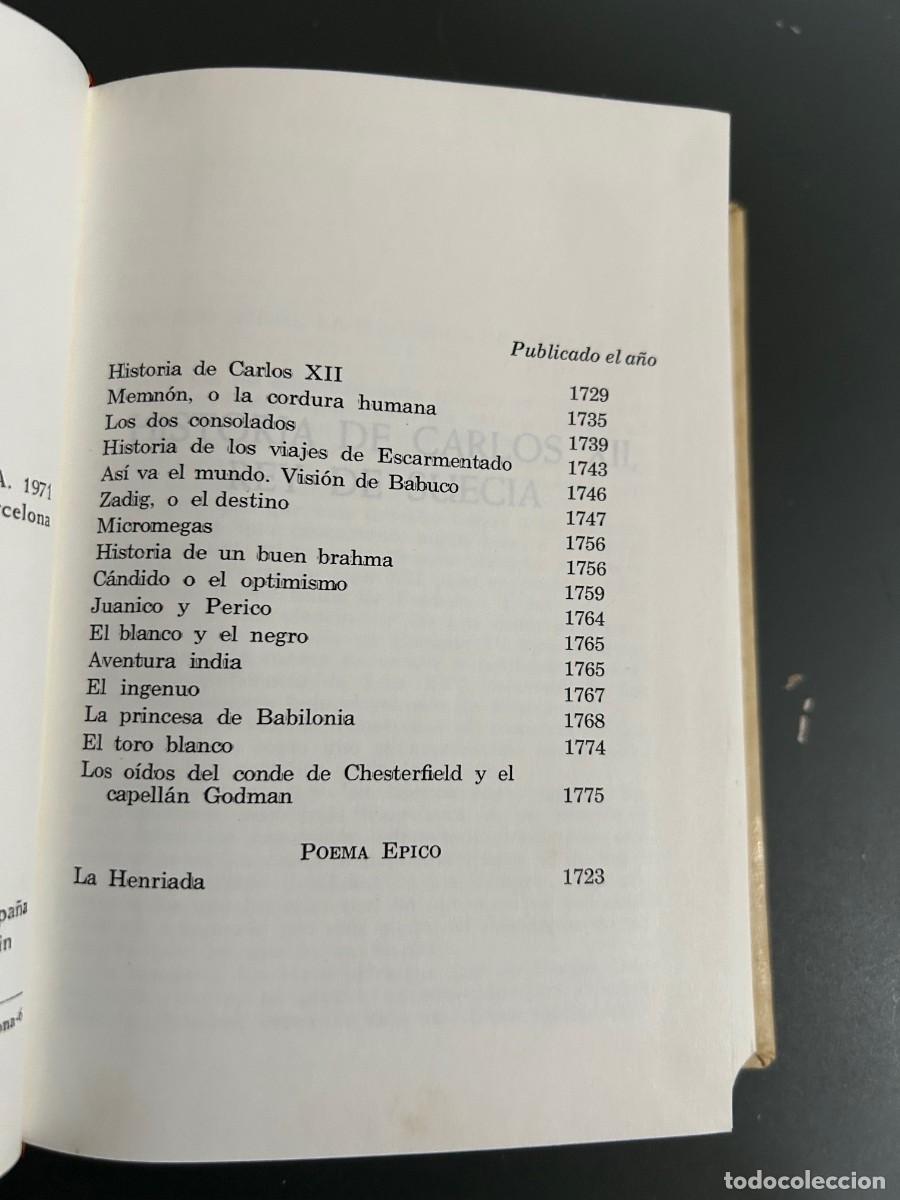 Libros antiguos: OBRAS SELECTAS. VOLTAIRE. - Foto 2