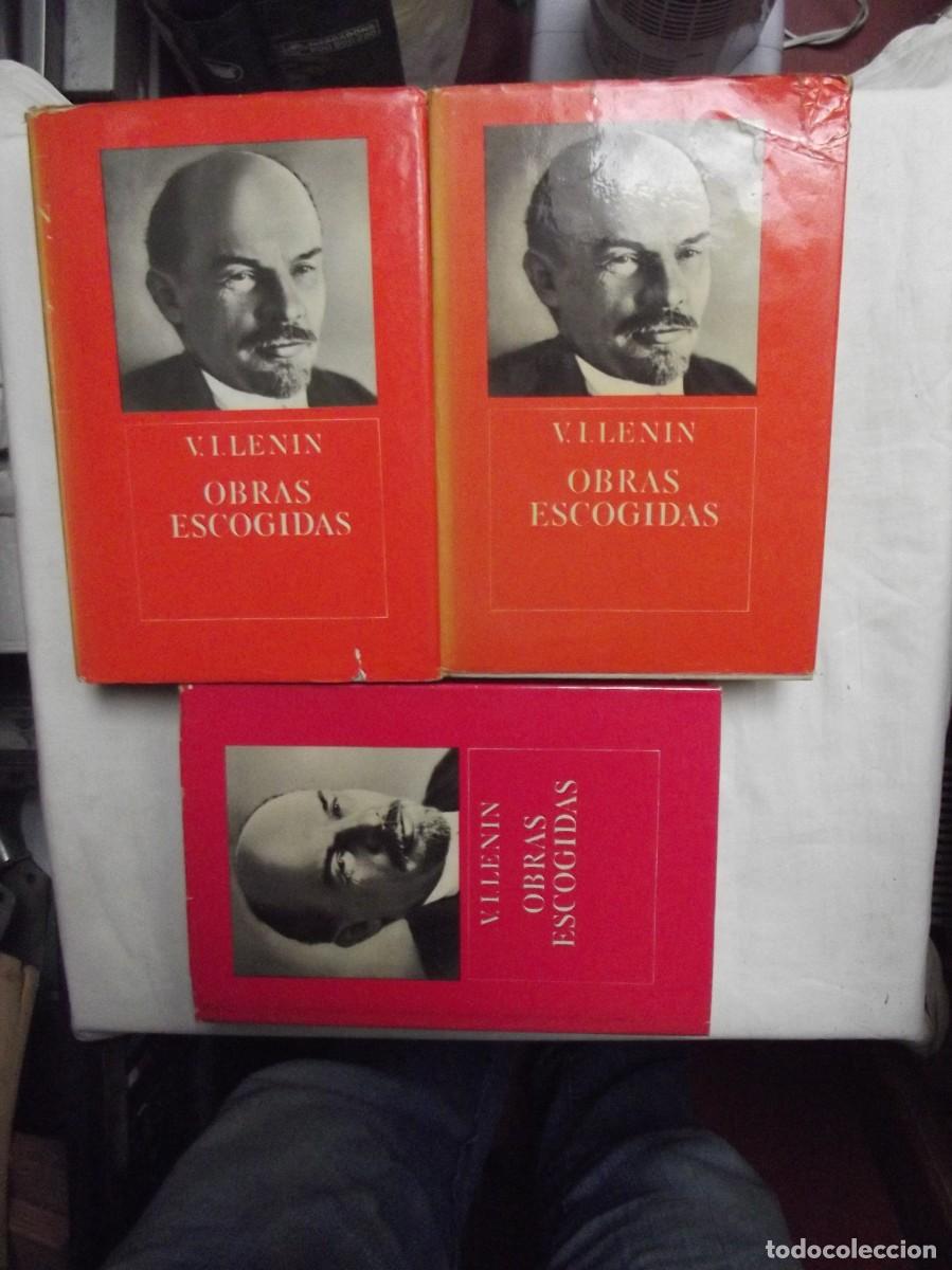 Libros antiguos: OBRAS ESCOGIDAS DE V. LLENIN 3 TOMOS